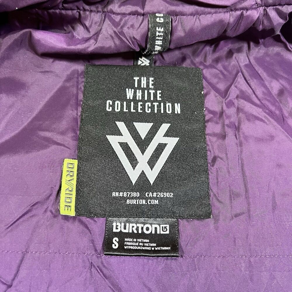 Burton White Collection Dryride Ski Snowboard Jacket Men's Small *READ* - Picture 13 of 14